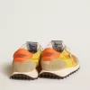Marathon für Damen mit gelbem Nylon-Obermaterial und orangefarbenem Stern Marathon für Damen mit gelbem Nylon-Obermaterial und orangefarbenem Stern