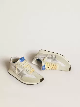 Marathon für Damen mit weißem Nylon-Obermaterial und silbernem Stern