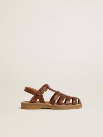 Maxime Junior Sandalen aus braunem Leder