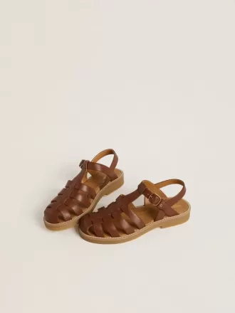 Maxime Junior Sandalen aus braunem Leder