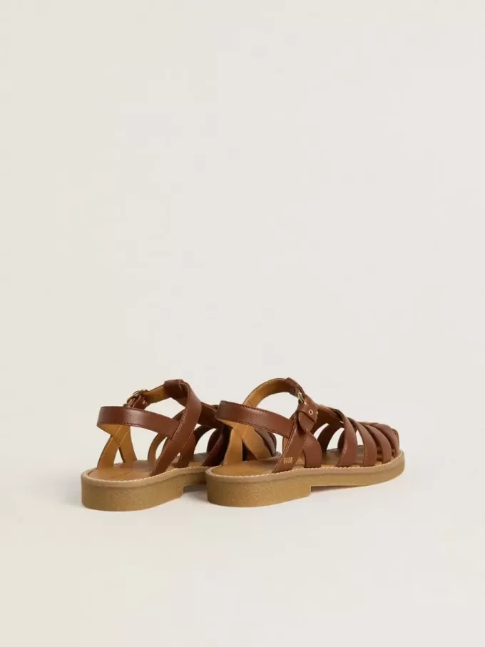 Maxime Junior Sandalen aus braunem Leder Maxime Junior Sandalen aus braunem Leder