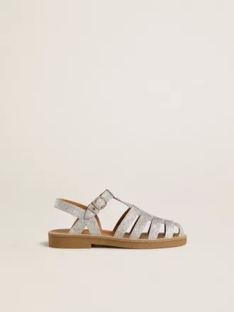 Maxime Junior Sandalen in Silber mit Mikroglitter