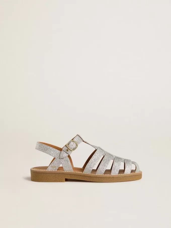 Maxime Young Sandalen in Silber mit Mikroglitter