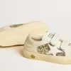 May School Young in Glitzer mit Lederstern und Fersenlasche aus Wildleder May School Young in Glitzer mit Lederstern und Fersenlasche aus Wildleder