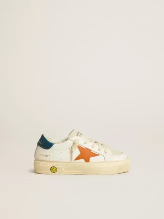 May Teen aus Nubukleder mit orangefarbenem Stern und blauer Fersenlasche