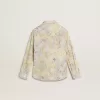 Mädchen-Baumwollhemd mit mehrfarbigem Blumenprint