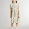 Mädchen-Midikleid aus Baumwolle mit mehrfarbigem Blumenprint