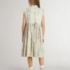 Mädchen-Midikleid aus Baumwolle mit mehrfarbigem Blumenprint