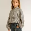 Mädchen-Poloshirt mit geometrischem Print