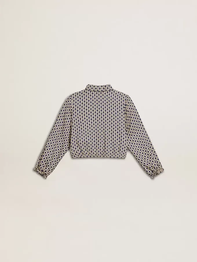 Mädchen-Poloshirt mit geometrischem Print