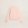 Mädchen-Sweatshirt in Rosa mit rosa Schriftzug auf der Vorderseite