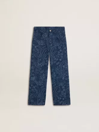 Mädchenjeans in mittlerer Waschung mit Print