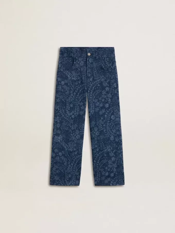 Mädchenjeans in mittlerer Waschung mit Print Mädchenjeans in mittlerer Waschung mit Print