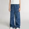 Mädchenjeans in mittlerer Waschung mit Print Mädchenjeans in mittlerer Waschung mit Print