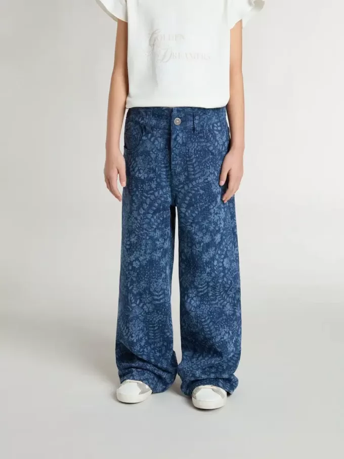 Mädchenjeans in mittlerer Waschung mit Print Mädchenjeans in mittlerer Waschung mit Print