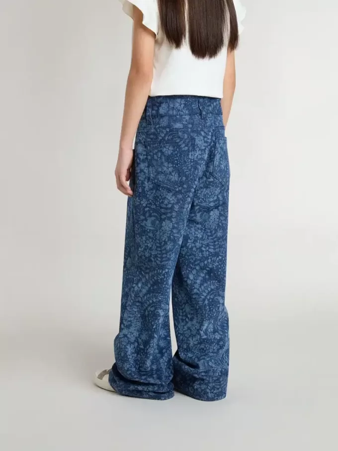 Mädchenjeans in mittlerer Waschung mit Print Mädchenjeans in mittlerer Waschung mit Print