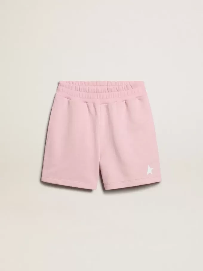 Mädchenshorts in Rosa mit weißem Stern Mädchenshorts in Rosa mit weißem Stern