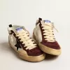 Mid Star aus Nappa mit schwarzem Wildlederstern und weinroten Einsätzen Mid Star aus Nappa mit schwarzem Wildlederstern und weinroten Einsätzen