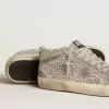 Mid Star aus silbernem Wildleder mit Swarovski-Kristallen und Wildlederstern Mid Star aus silbernem Wildleder mit Swarovski-Kristallen und Wildlederstern