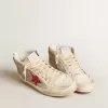 Mid Star aus Wildleder mit fuchsiafarbenem Glitzerstern und grauem Lederstreifen Mid Star aus Wildleder mit fuchsiafarbenem Glitzerstern und grauem Lederstreifen