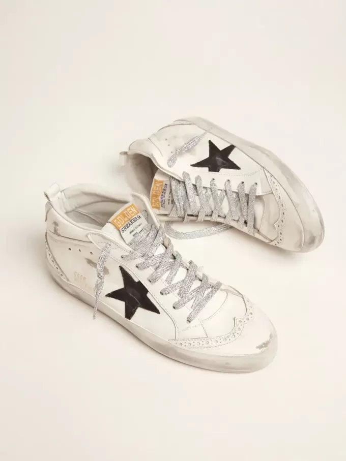 Mid Star für Damen mit laminierter Fersenlasche und Glitzerschnürsenkeln