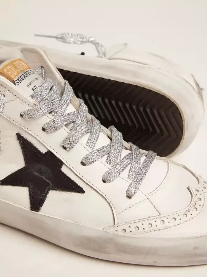 Mid Star für Damen mit laminierter Fersenlasche und Glitzerschnürsenkeln