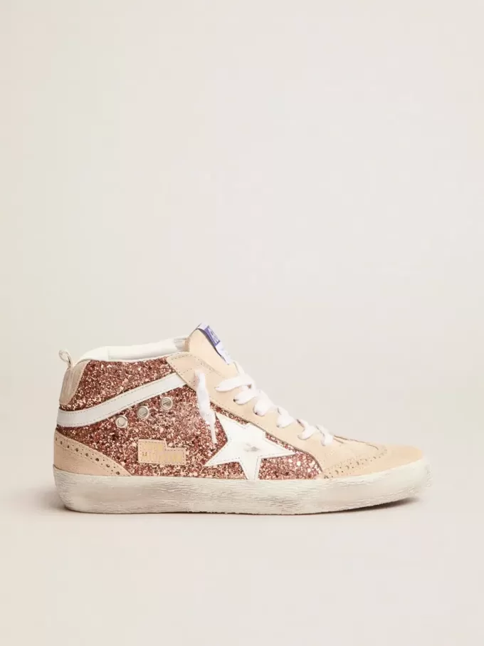 Mid Star für Damen mit rosa Glitzer Mid Star für Damen mit rosa Glitzer