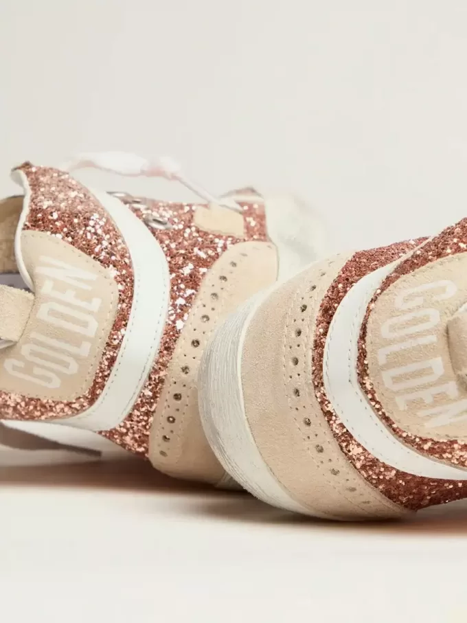Mid Star für Damen mit rosa Glitzer Mid Star für Damen mit rosa Glitzer