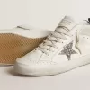 Mid Star für Damen mit silbernem Glitzerstern und schwarz laminierter Fersenlasche