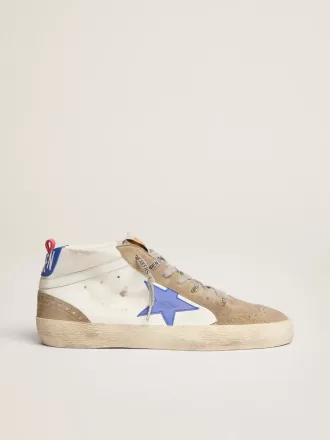 Mid Star für Herren mit blauem Lederstern und taubengrauen Wildledereinsätzen