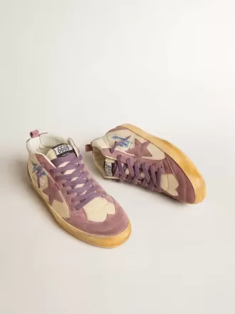 Mid Star LAB für Damen aus Nylon und Nappa mit mauvefarbenem Wildlederstern