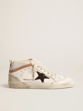 Mid Star LTD aus Nappaleder mit Glitzerstern und nudefarbenem Lederbesatz