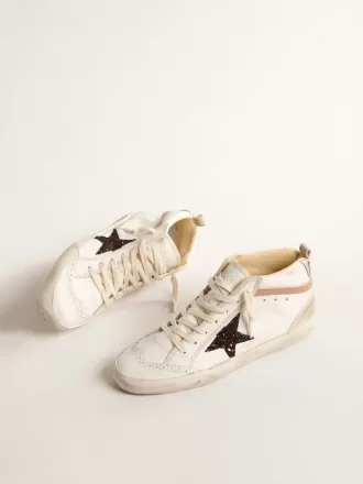 Mid Star LTD aus Nappaleder mit Glitzerstern und nudefarbenem Lederbesatz