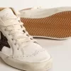 Mid Star LTD aus Nappaleder mit Glitzerstern und nudefarbenem Lederbesatz