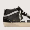 Mid Star LTD aus schwarzem Denim mit Wildledereinsätzen und Swarovski-Kristallen Mid Star LTD aus schwarzem Denim mit Wildledereinsätzen und Swarovski-Kristallen