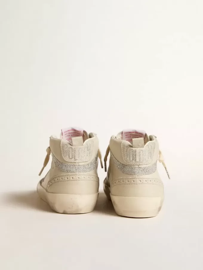 Mid Star LTD für Damen mit bronzefarbenem Lederstern und Swarovski-Kristallblitz