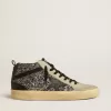 Mid Star LTD in Schwarz mit Glitzer, schwarzem Lederstern und Blitz