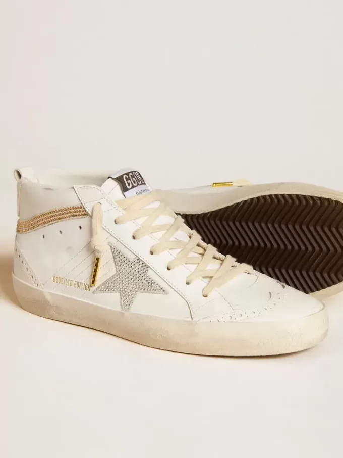 Mid Star LTD mit Stern und Fersenlasche aus Wildleder mit Swarovski-Kristallen Mid Star LTD mit Stern und Fersenlasche aus Wildleder mit Swarovski-Kristallen