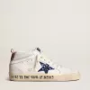 Mid Star mit blauem Glitzerstern und rosa Wildleder-Fersenlasche