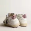 Mid Star mit blauem Glitzerstern und rosa Wildleder-Fersenlasche