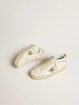 Mid Star mit Glitzerstern und metallisch silbernem Lederstreifen