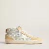 Mid Star mit Herzprint aus Swarovski-Kristallen und silbernem Flash