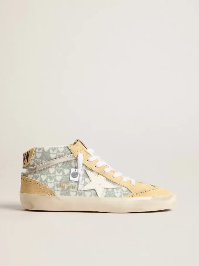 Mid Star mit Herzprint aus Swarovski-Kristallen und silbernem Flash