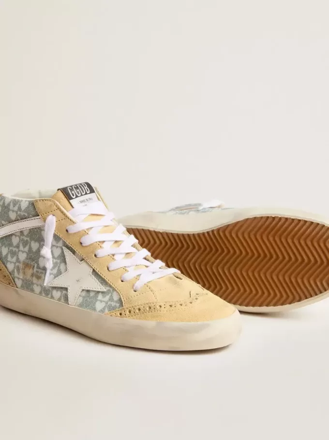 Mid Star mit Herzprint aus Swarovski-Kristallen und silbernem Flash