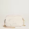Mini Star Bag aus butterweißem Leder mit Ton-in-Ton-Stern Mini Star Bag aus butterweißem Leder mit Ton-in-Ton-Stern