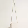 Mini Star Bag aus butterweißem Leder mit Ton-in-Ton-Stern Mini Star Bag aus butterweißem Leder mit Ton-in-Ton-Stern