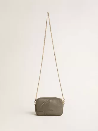 Mini Star Bag aus salbeigrünem Leder mit farblich abgestimmtem Stern