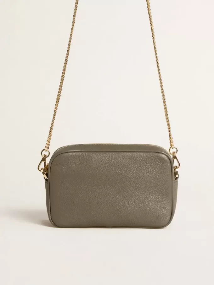 Mini Star Bag aus salbeigrünem Leder mit farblich abgestimmtem Stern