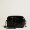 Mini Star Bag aus schwarzem Leder mit Swarovski-Kristallstern Mini Star Bag aus schwarzem Leder mit Swarovski-Kristallstern