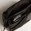 Mini Star Bag aus schwarzem Leder mit Swarovski-Kristallstern Mini Star Bag aus schwarzem Leder mit Swarovski-Kristallstern